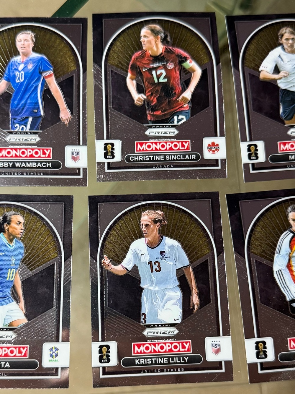 6 Card Lot 2026 Prizm Monopoly FIFA World Cup women’s Marta Brazil